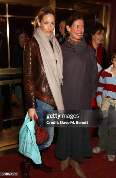Model Lisa Butcher and guest attend the "Mary Poppins" Gala Preview ahead of tomorrow's press night at the Prince Edward Theatre on December 14, 2004...