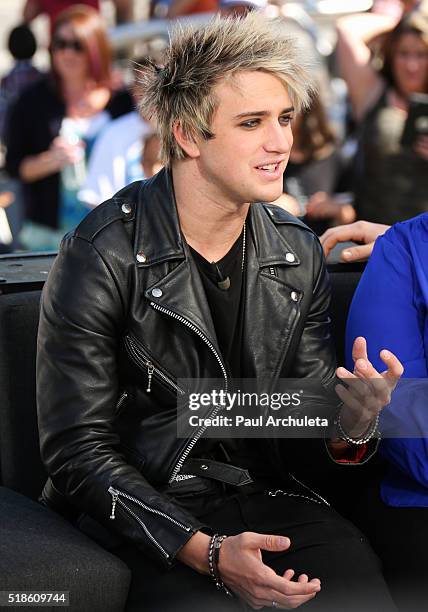 Singer / TV Personality Dalton Rapattoni visits "Extra" at Universal Studios Hollywood on April 1, 2016 in Universal City, California.