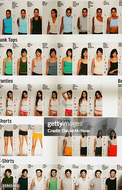 Style map is seen on the wall of the graphics department of the American Apparel garment factory on December 14, 2004 in Los Angeles, California. In...