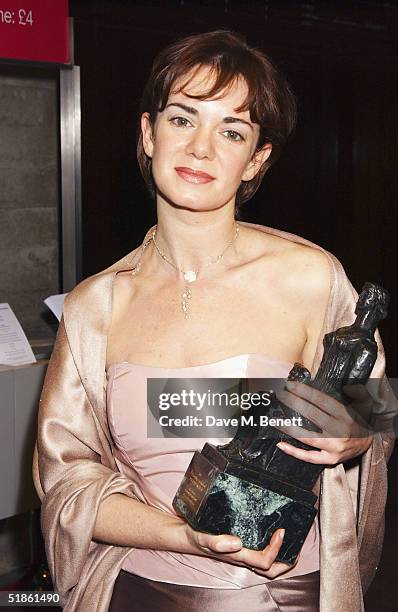 Actress Victoria Hamilton attends the Evening Standard Theatre Awards at the National Theatre on December 13, 2004 in London.The annual awards are...