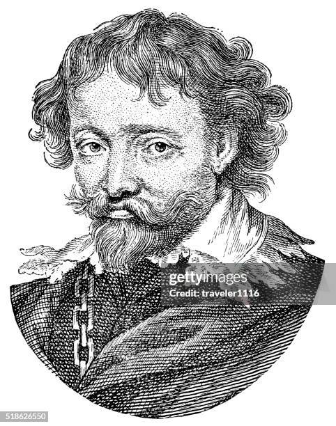 peter paul rubens - flemish painter - peter paul rubens painter stock illustrations