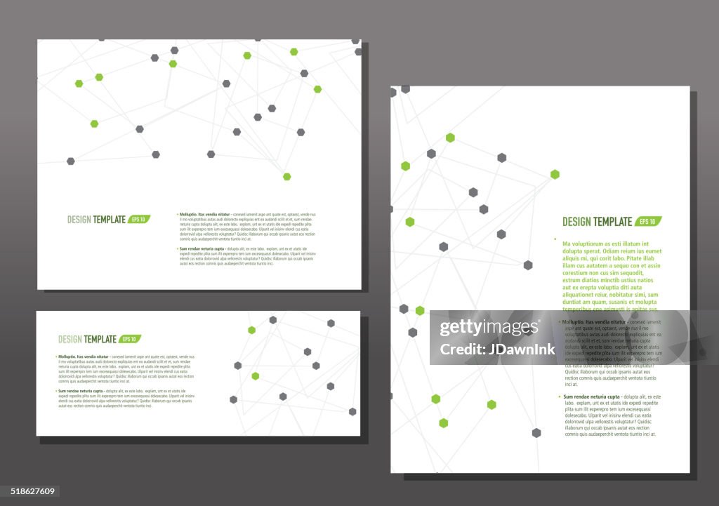 Tradeshow banner template design with green and black dots