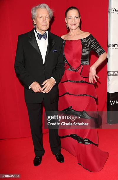 Barbara Engel and her formerly husband Bernd Herzsprung during the 7th 'Filmball Vienna' at City Hall on April 1, 2016 in Vienna, Austria.