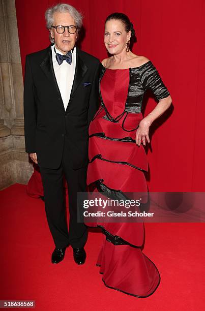 Barbara Engel and her formerly husband Bernd Herzsprung during the 7th 'Filmball Vienna' at City Hall on April 1, 2016 in Vienna, Austria.