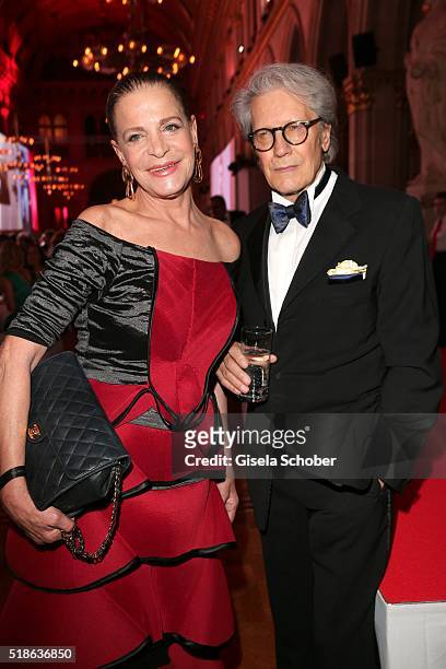 Barbara Engel and her formerly husband Bernd Herzsprung during the 7th 'Filmball Vienna' at City Hall on April 1, 2016 in Vienna, Austria.