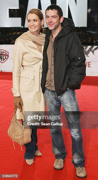 Actress Anja Kling and her husband Jens Solf arrive at the German Premiere for the film "Ocean's Twelve" - the sequel to "Ocean's Eleven" - at the...