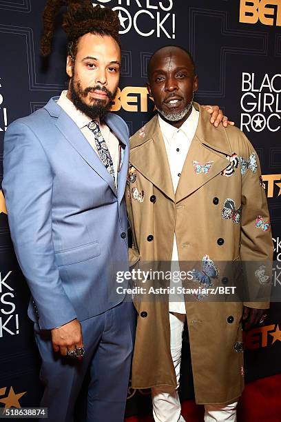 Bazaar Royale and Michael K. Williams attend Black Girls Rock! 2016 on April 1, 2016 in New York City.