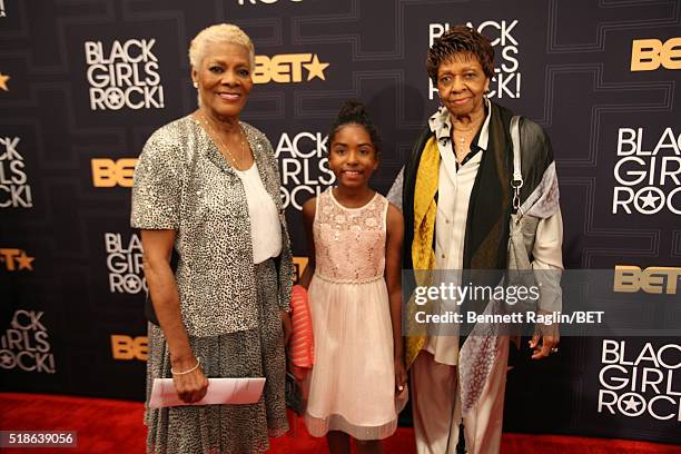 Dionne Warwick and Cissy Houston attend Black Girls Rock! 2016 on April 1, 2016 in New York City.