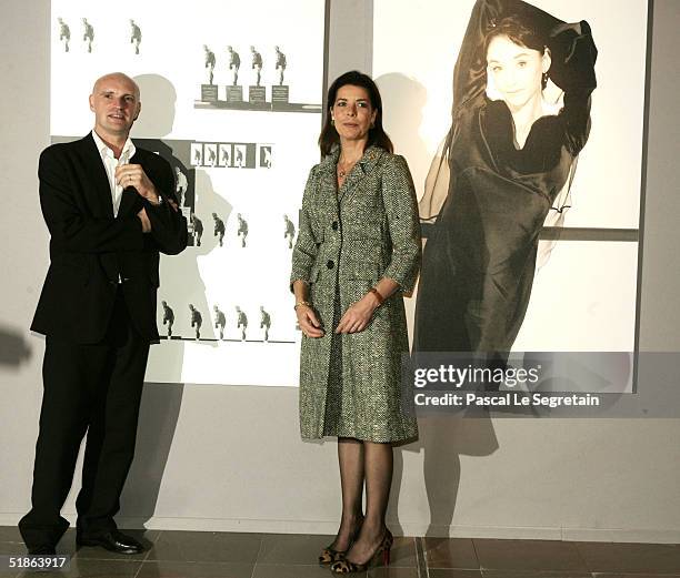 Princess Caroline of Hanover poses with Jean-Marc Maillot, chairman of Monaco's ballets, as she opens the Monaco Dance Forum December 15, 2004 in...