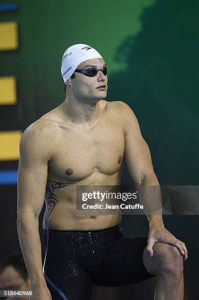 Florent Manaudou of France competes in the men's 100m freestyle on day 4 of the French National Swimming Championships at Piscine Olympique...