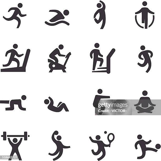 fitness-ikonen-acme series - pilates stock-grafiken, -clipart, -cartoons und -symbole