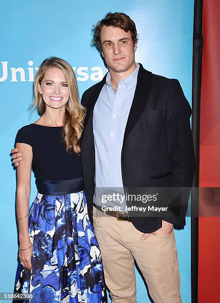 Personalities Cameran Eubanks and Shep Rose arrive at the 2016 Summer TCA Tour - NBCUniversal Press Tour at the Four Seasons Hotel - Westlake Village...