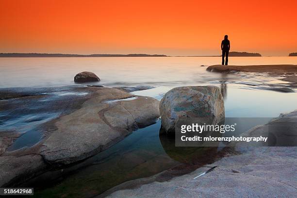 solitude - killbear provincial park stock pictures, royalty-free photos & images