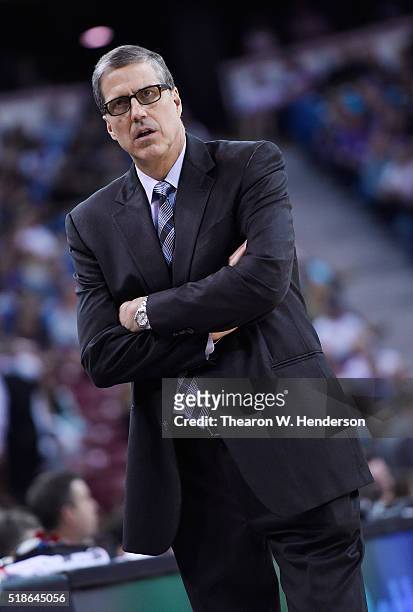 Head coach Randy Wittman of the Washington Wizards looks on against the Sacramento Kings Kings during an NBA basketball game at Sleep Train Arena on...