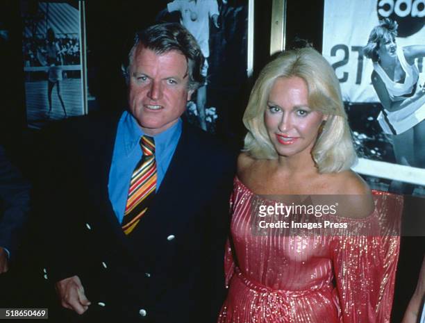 Senator Ted Kennedy and wife Joan Bennett Kennedy attends the reception for the annual Robert F. Kennedy Pro-Celebrity Tennis Tournament at The...