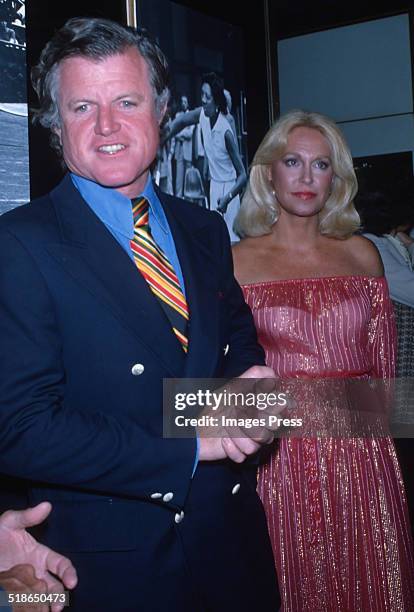 Senator Ted Kennedy and wife Joan Bennett Kennedy attends the reception for the annual Robert F. Kennedy Pro-Celebrity Tennis Tournament at The...