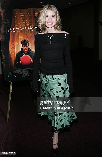 Actress Hannah Pilkes attends "The Woodsman" film premiere at The Skirball Center December 15, 2004 in New York City.