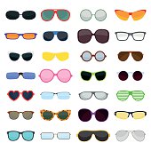 Vector fashion glasses isolated on white background