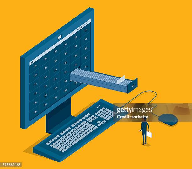 internet search - filing documents stock illustrations