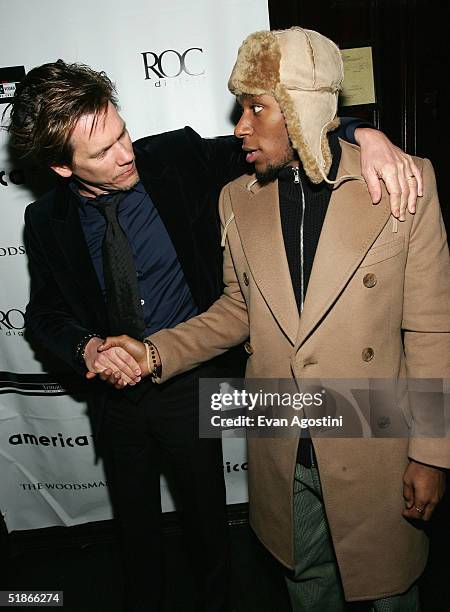 Actors Kevin Bacon and Mos Def attend "The Woodsman" premiere after party at NA December 15, 2004 in New York City.