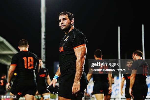 Roberto Tejerizo of the Jaguares looks on after losing the round 6 super rugby match between the Blues and the Jaguares at QBE Stadium on April 2,...