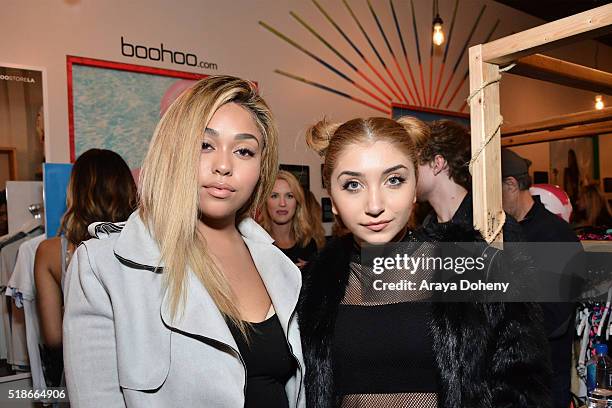Jordyn Woods and Jennessa Rose attend the boohoo.com Flagship LA Pop Up Store with opening party fueled by CIROC Ultra-Premium Vodka on April 1, 2016...