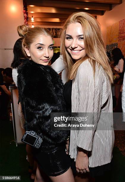 Jennessa Rose and Julianna Rose attend the boohoo.com Flagship LA Pop Up Store with opening party fueled by CIROC Ultra-Premium Vodka on April 1,...