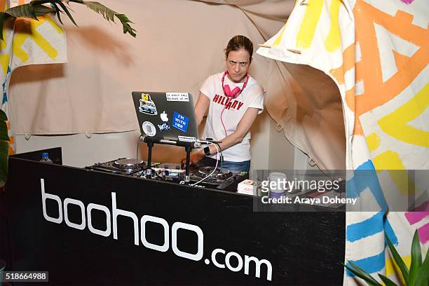 Samantha Ronson attends the boohoo.com Flagship LA Pop Up Store with opening party fueled by CIROC Ultra-Premium Vodka on April 1, 2016 in Los...