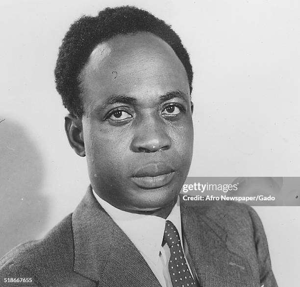 Portrait of former president of Ghana Kwame Nkrumah, 1960.