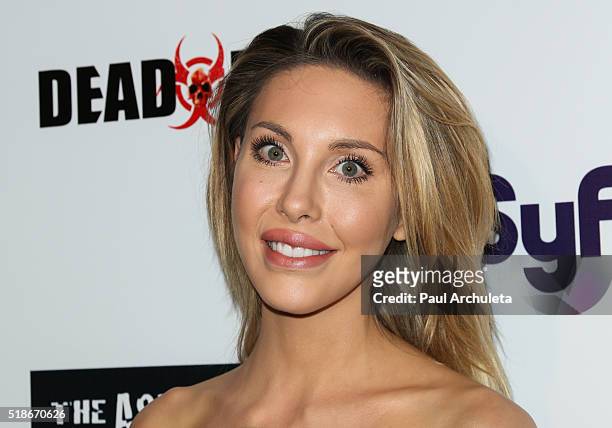 Actress / Singer Chloe Rose Lattanzi attends the premiere of Syfy's "Dead 7" at Harmony Gold on April 1, 2016 in Los Angeles, California.