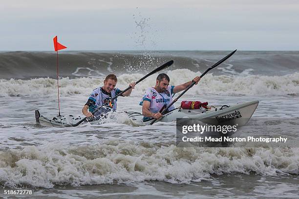 Paul Ayres and Benjamin Lott from New Zealand racing in the GodZone Adventure Race on April 2, 2016 in Nelson, New Zealand.