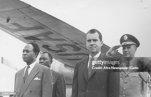 Former president of Ghana Kwame Nkrumah and former President of the United States Richard Nixon, 1957.
