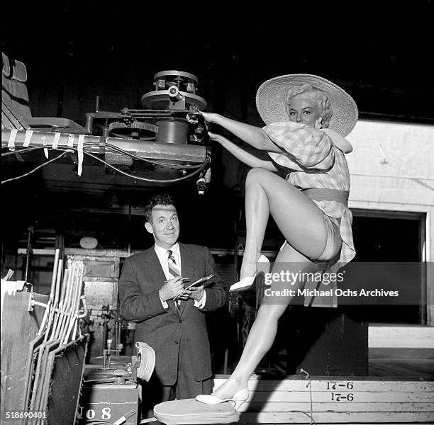 Sheree North gets ready for a TV Show in Los Angeles,CA.