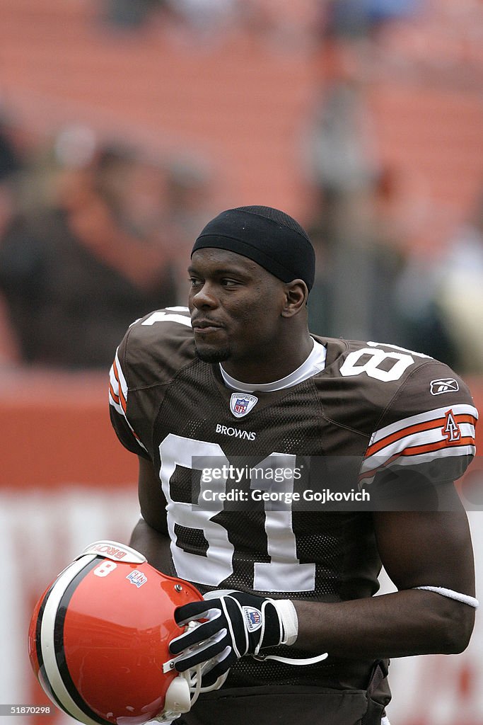Quintel Morgan Cleveland Browns wide receiver Quincy Morgan during the Cleveland ...