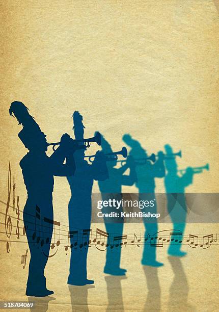 ilustraciones, imágenes clip art, dibujos animados e iconos de stock de banda de fondo - banda de marcha