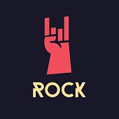 rock hand - vector illustration