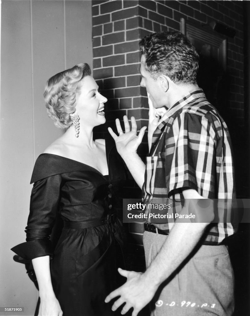 Ray & Wife Grahame On Set Of 'In A Lonely Place'