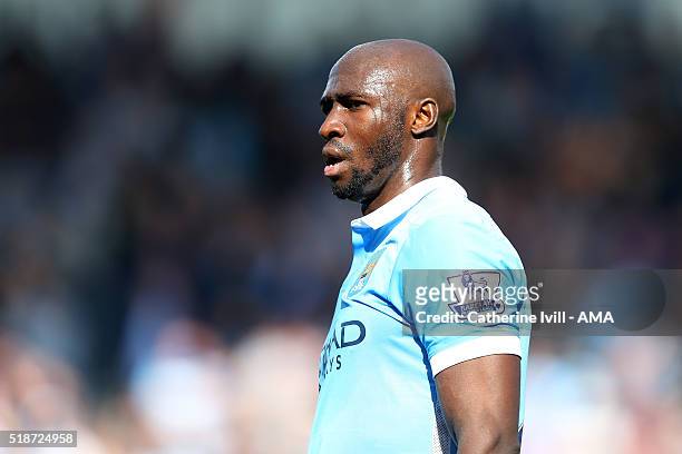 Eliaquim Mangala of Manchester City during the Barclays Premier League match between AFC Bournemouth and Manchester City at Vitality Stadium on April...