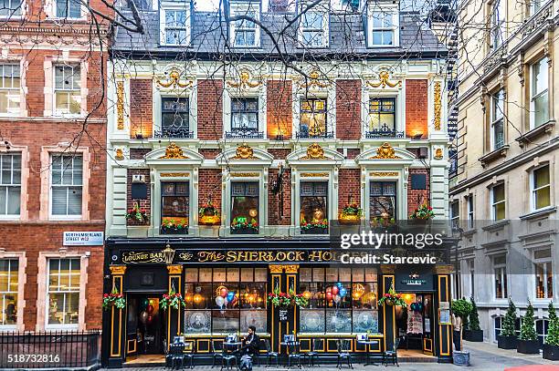 english pub in london - restaurant facade stock pictures, royalty-free photos & images