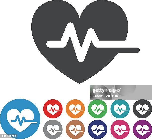 illustrazioni stock, clip art, cartoni animati e icone di tendenza di frequenza cardiaca icone-icona serie grafica - heartbeat