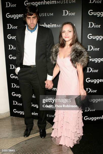 Actor Adam Goldberg and actress Christina Ricci attend the Solomon R Guggenheim Museum's Young Collectors Council Artists Ball hosted by Dior on...