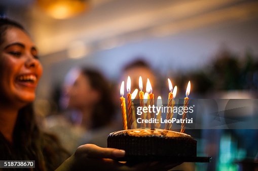Friends having a lot of fun at birthday party Friends having a lot of fun at birthday party