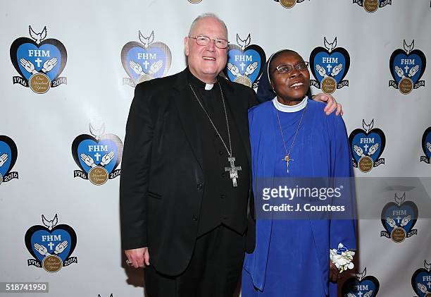 His Eminence Cardinal Timothy Michael Cardinal Dolan and Congregation Minister Sister Gertrude Lily Ihenacho attend the 2016 Franciscan Handmaids Of...