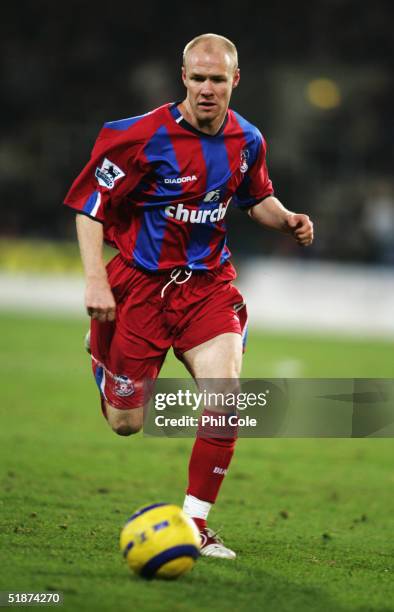 Andy Johnson of Crystal Palace in action during the Barclays Premiership match between Crystal Palace and Blackburn Rovers at Selhurst Park on...