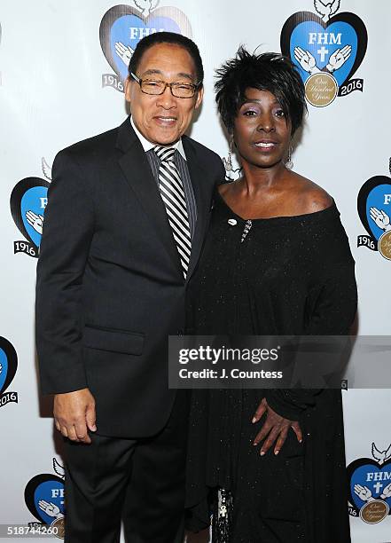 Keith Alexander and Phyllis Yvonne Stickney pose for a photo at the 2016 Franciscan Handmaids Of The Most Pure Heart of Mary Centennial Gala at The...