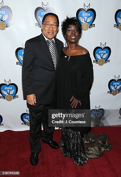 Keith Alexander and Phyllis Yvonne Stickney pose for a photo at the 2016 Franciscan Handmaids Of The Most Pure Heart of Mary Centennial Gala at The...