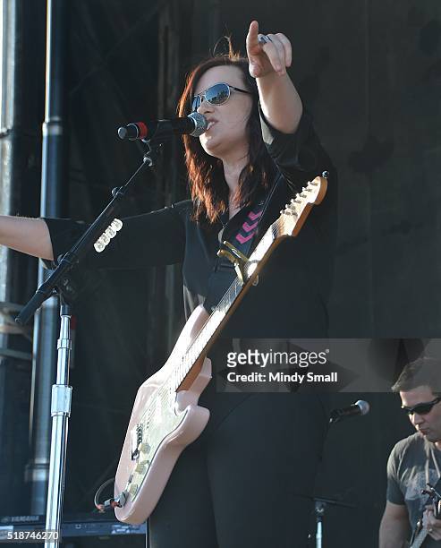 Brandy Clark performs during the ACM Party for a Cause Festival at the Las Vegas Festival Grounds on April 1, 2016 in Las Vegas, Nevada.