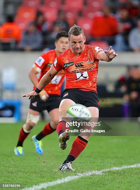 Riaan Viljoen of Sunwolves in action during the 2016 Super Rugby match between Southern Kings and Sunwolves at Nelson Mandela Bay Stadium on April...