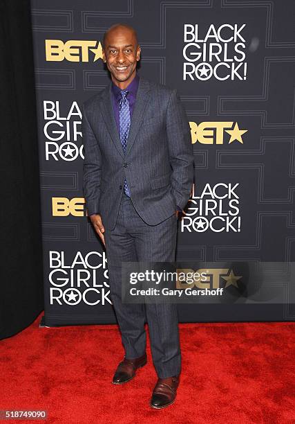 Networks, President of Music Programming and Specials, Stephen G. Hill attends Black Girls Rock! 2016 at New Jersey Performing Arts Center on April...
