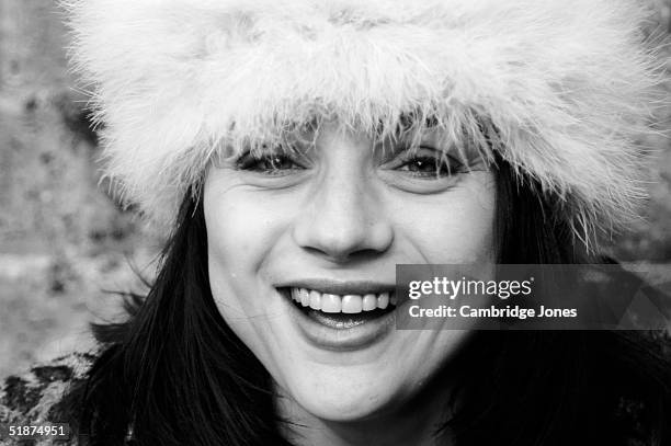 Actress Amanda Ryan poses at a photoshoot at her home in London on the 27th of November 2003.
